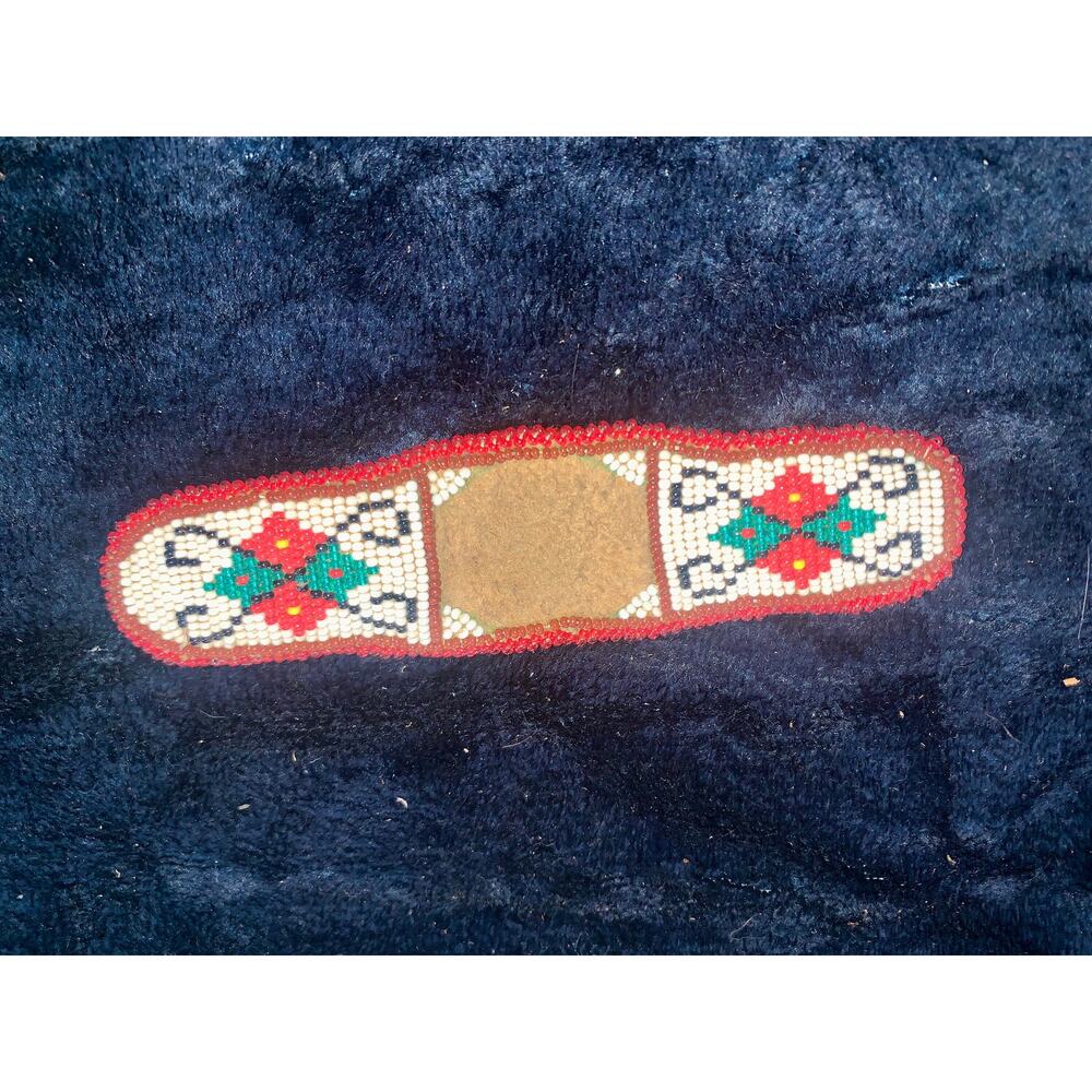 Early VINTAGE NATIVE BEADED WATCHBAND